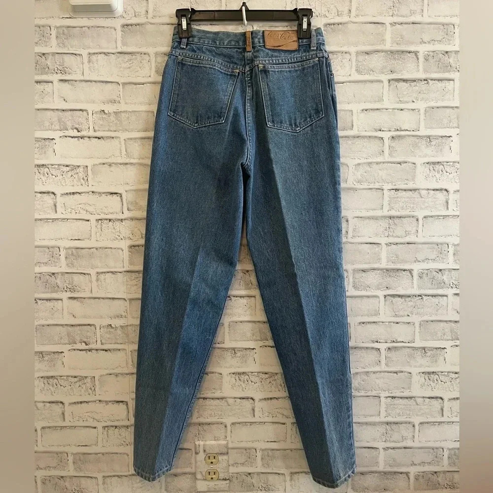 Women’s Vintage 1986 Coca Cola medium wash high rise straight Jeans Size 10 - Picture 2 of 5
